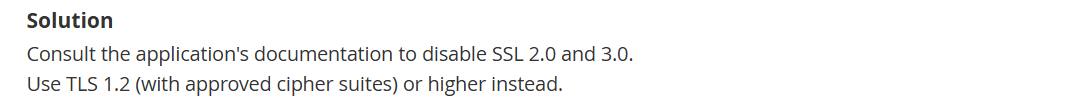 Nessus SSL protocol finding continued